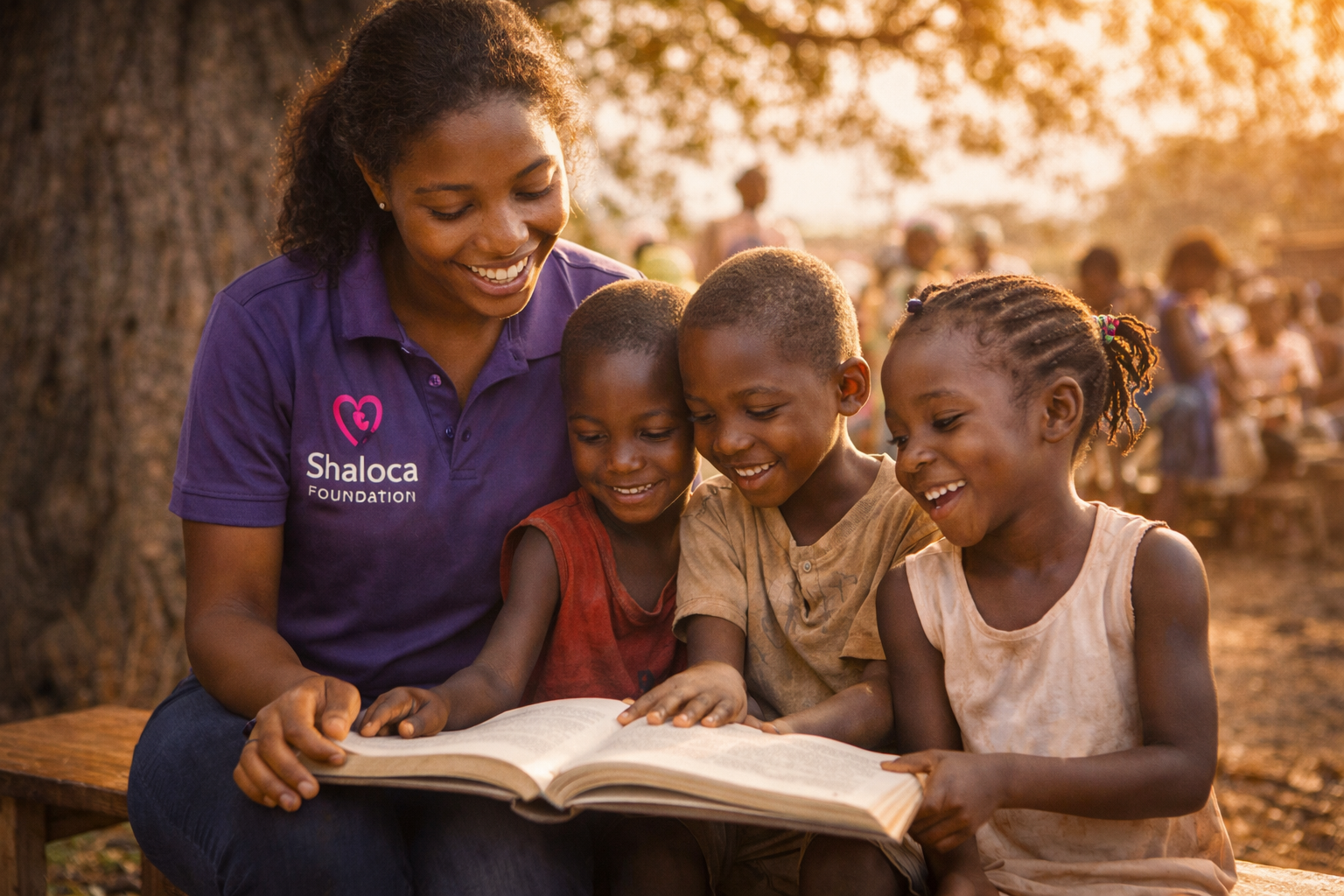 Enfants africains souriants dans une salle de classe